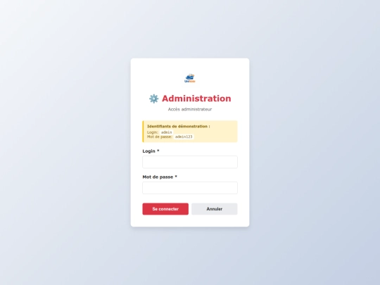 connexion-admin screenshot
