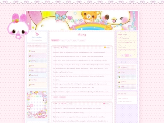 diary screenshot