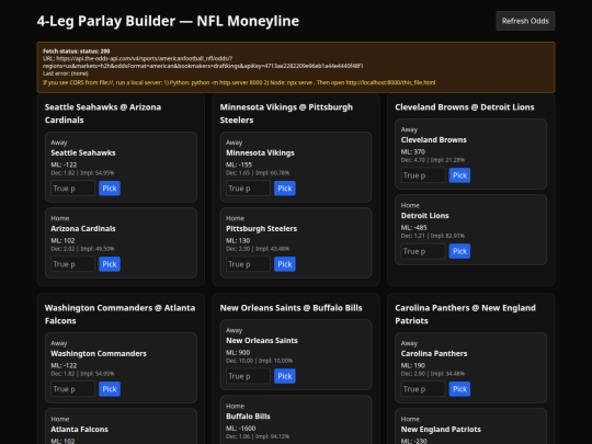 nflbets screenshot