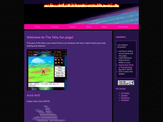 Pages/Sillies screenshot