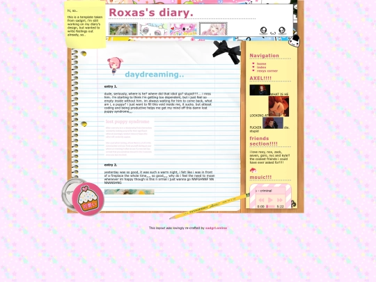 diary screenshot