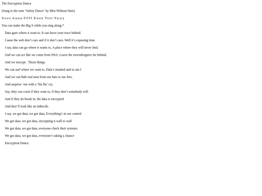 Index Data/Encryption Poetry/The Encryption Dance screenshot