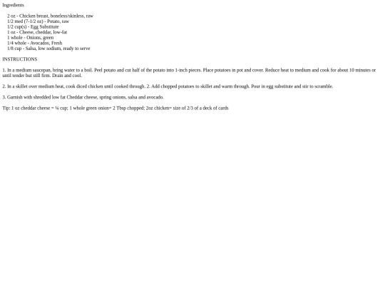 Index Data/Recipes - Curves/Southwestern Breakfast Scramble screenshot