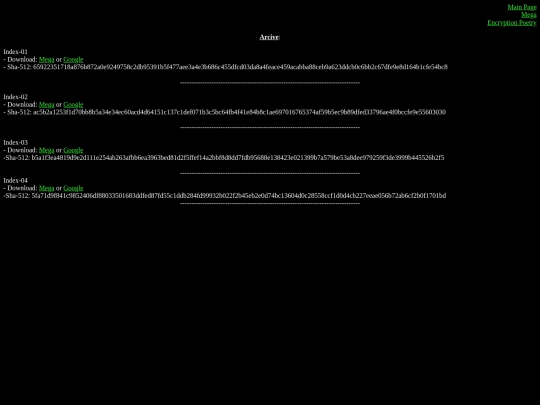 Index Pages/Index Series screenshot