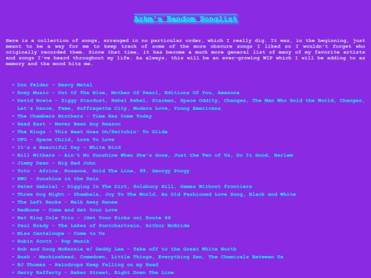 songlist screenshot