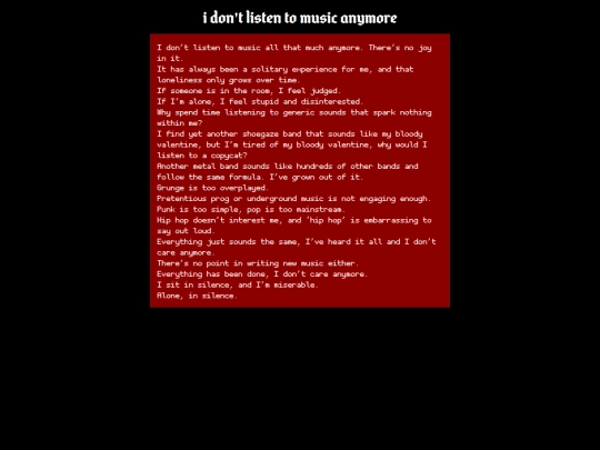 writing/articles/i-dont-listen-to-music screenshot