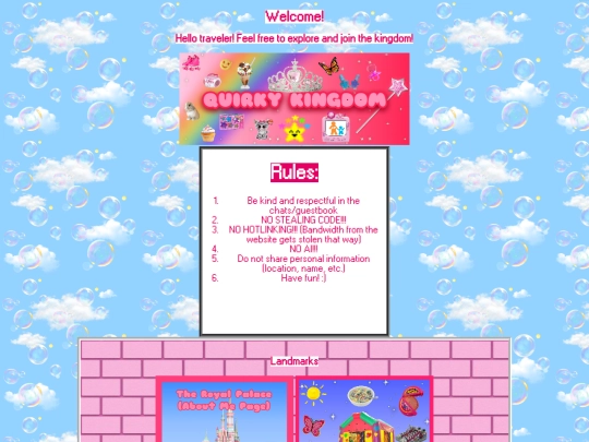quirkykingdomhomepage screenshot