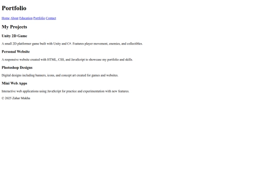 portfolio screenshot