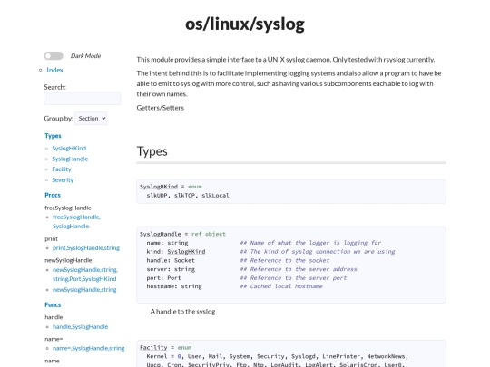 modules/cases/os/linux/syslog screenshot