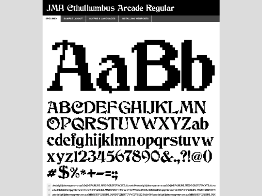 FONTS/JMH/jmh_cthulhumbus_arcade-demo screenshot