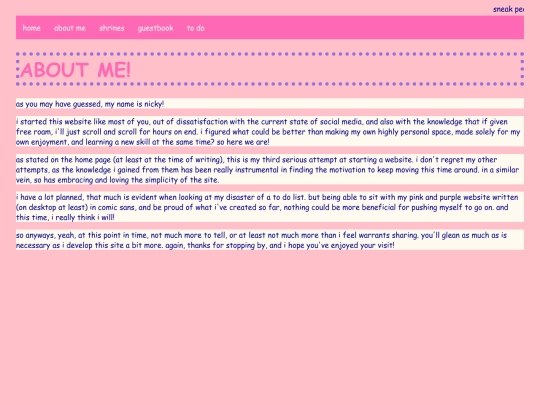 aboutme screenshot