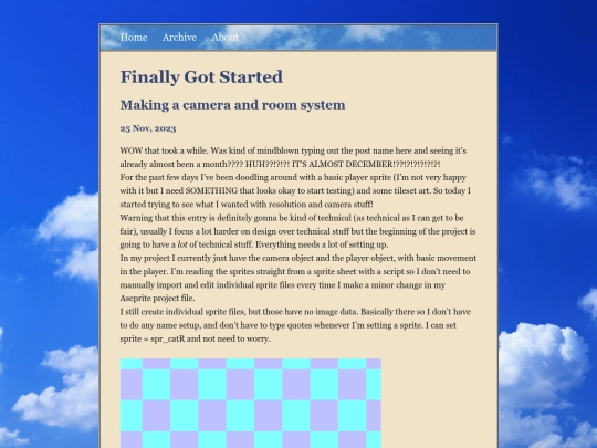 posts/2023-11-25-Finally-Got-Started screenshot
