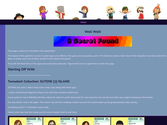 Other/TomodachiPage screenshot