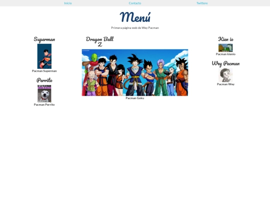 menu screenshot