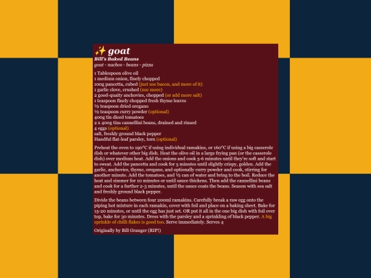 goat/beans screenshot