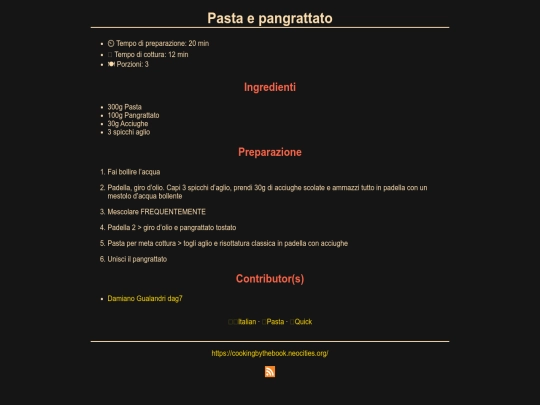 pasta-pangrattato screenshot