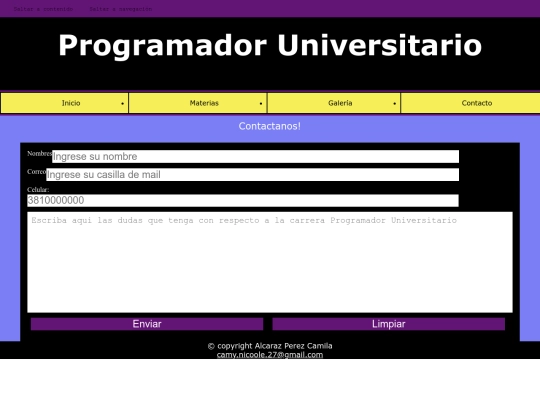 PU/html/formulario screenshot