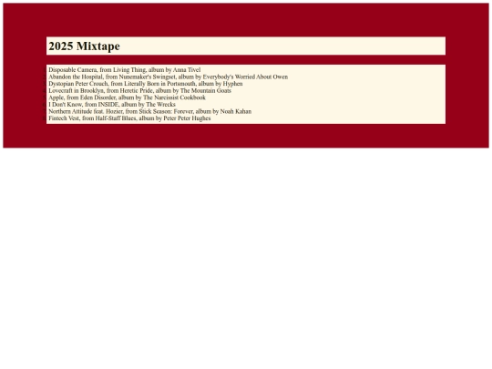 mediarecs/2025playlist screenshot