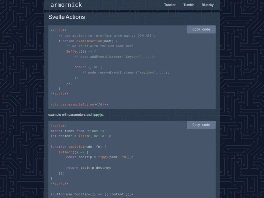 snippets/svelte-actions screenshot