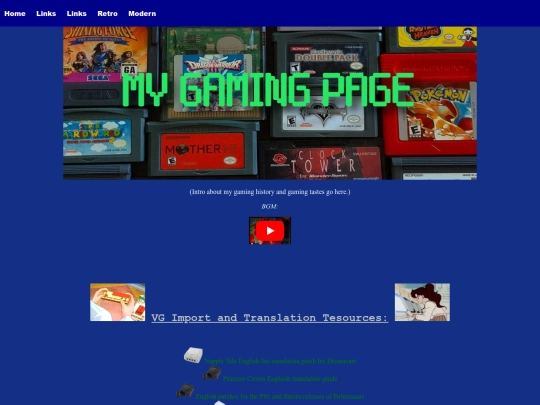 Gamingpage screenshot