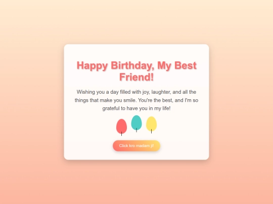 birthday wish screenshot