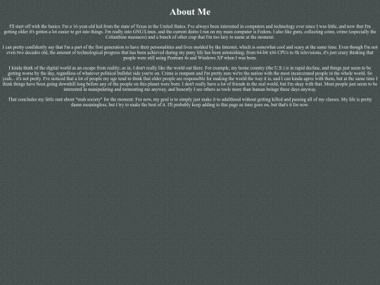 aboutme screenshot
