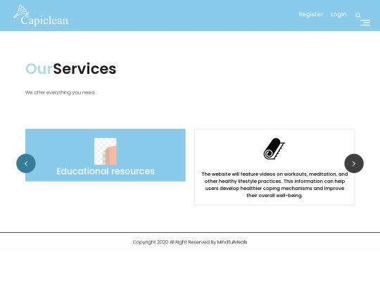 services screenshot