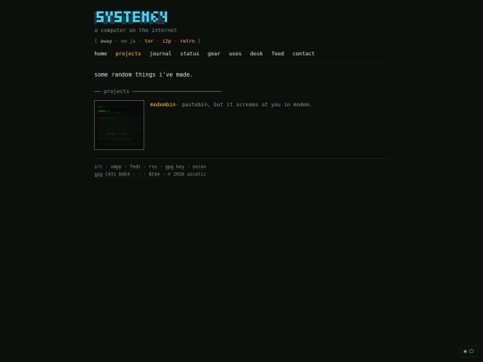 projects screenshot