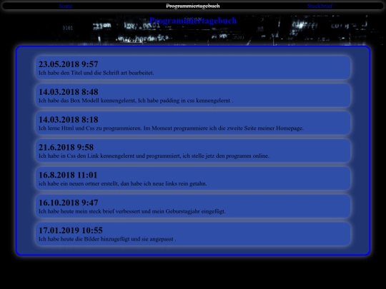 tagebuch screenshot