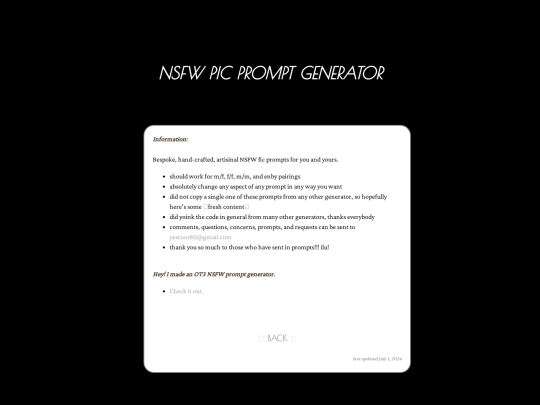 info screenshot