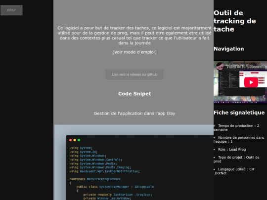 Worktracker screenshot