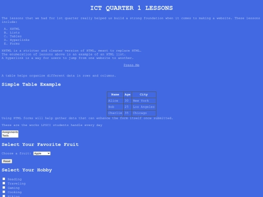 ICTlessonsandactivites screenshot