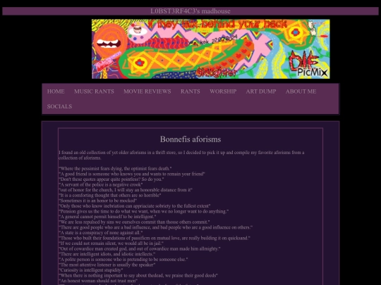 rants/books/aforisms screenshot