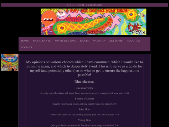 rants/cheesesnob screenshot