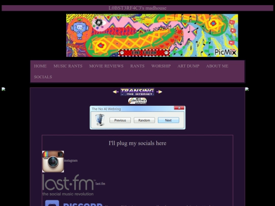 socials screenshot