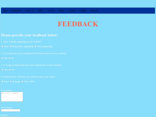 feedback screenshot