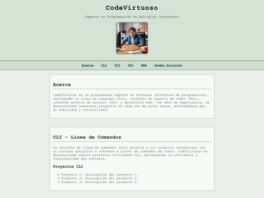 page/CodeVirtuoso screenshot