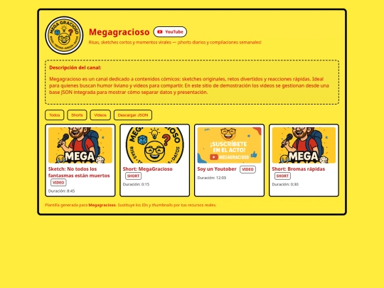 page/MegaGracioso screenshot