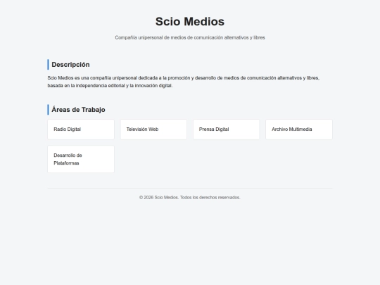 page/sciomedios screenshot