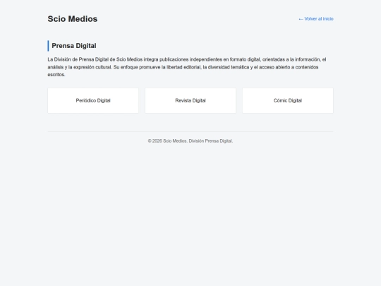 page/sciomedios/prensa screenshot