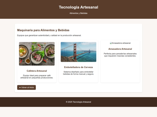 page/tecnoart/alimentos screenshot