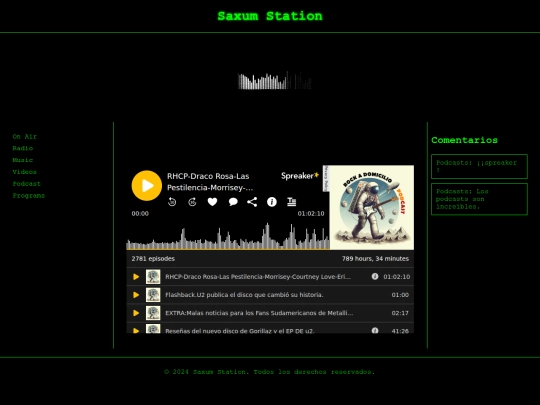 radio/saxumstation/podcast screenshot
