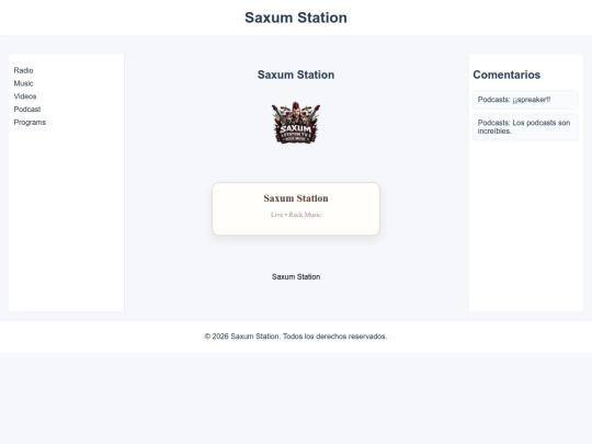 radio/saxumstation/social screenshot
