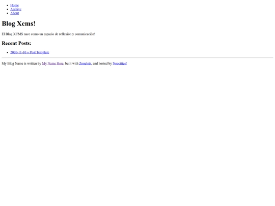 site/Zonelet screenshot