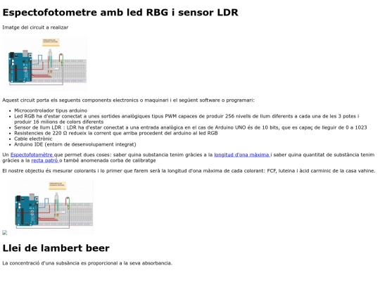 espectrofotometre screenshot