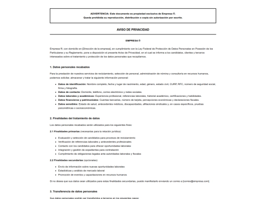 privacidad screenshot
