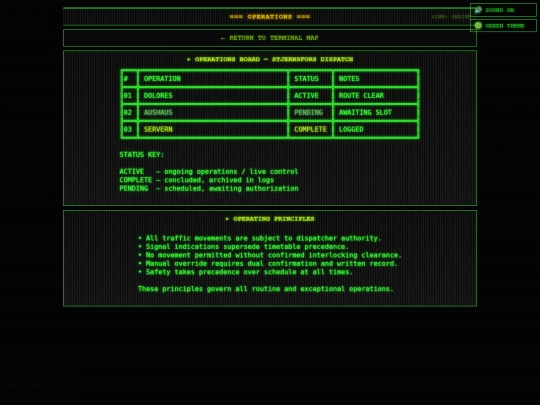 operations screenshot
