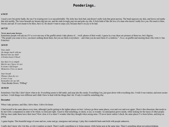 writings screenshot