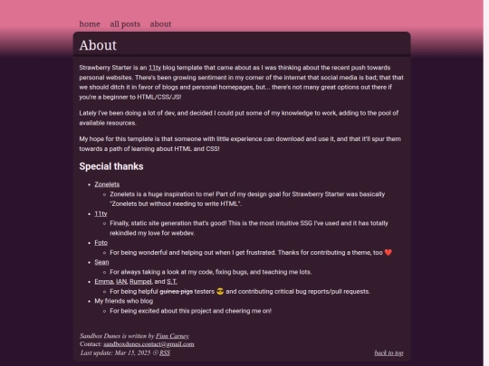 info/about screenshot