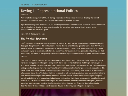 posts/Devlog 1 - Representational Politics screenshot